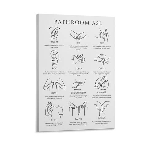 Sign Language Bathroom Classroom Sign Language