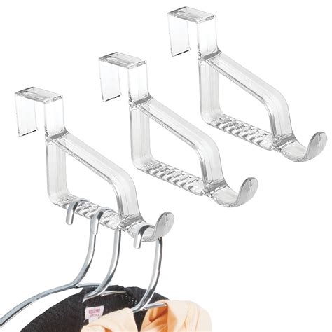 mDesign Over the Door, Valet Hook for Coats, Hats, Robes, Towels - 1 ...
