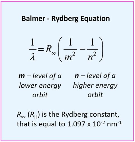 Image result for Rydberg Equation Example