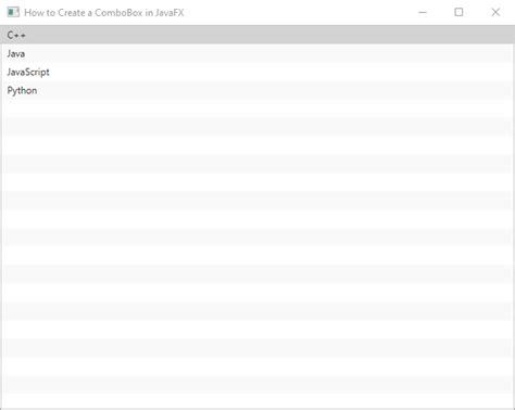 How to Create a List View Using JavaFX Application 的图像结果