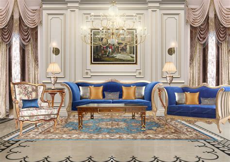 【欧式古典风格-再创作】客厅软装方案-欧式古典客厅软装方案-软装搭配方案/2021-美间（软装采购助手）
