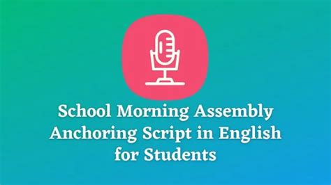Image result for Anchoring Script for Morning Assembly