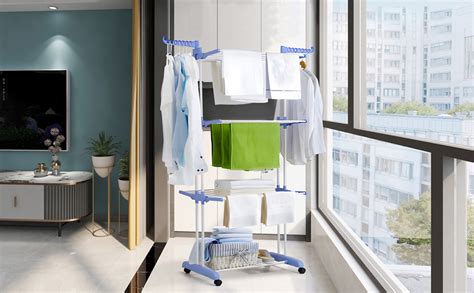 Bluevista Royal Jumbo White Double Supported Cloth Drying Stand with ...