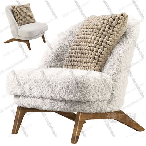 Divan Pyle 现代羊羔绒休闲椅3d模型下载[ID:105927448]_建E室内设计网 | Furniture, Home decor ...