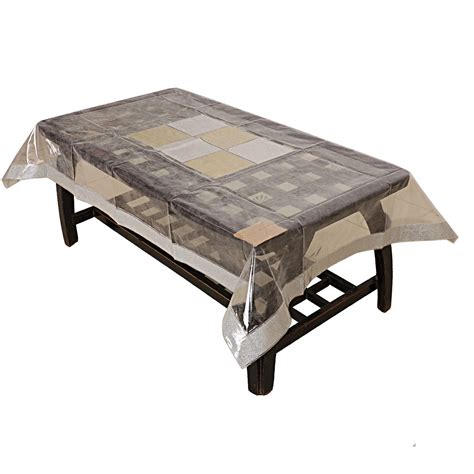 Buy Kuber Industries Laminated Patch PVC 4 Seater Centre Table Cover ...
