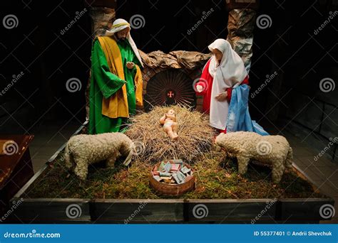 Christmas Nativity Crib Sets Stock Image - Image of holy, nativity ...