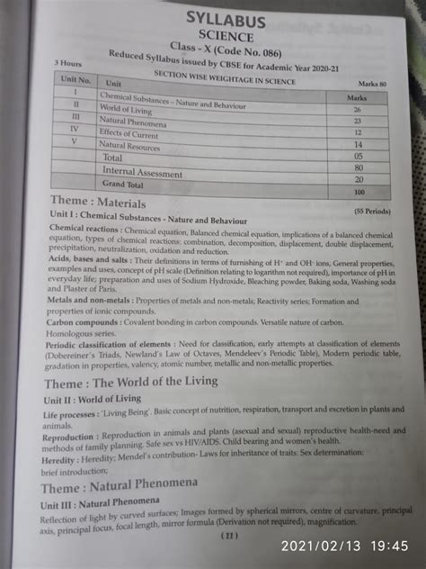 Image result for Class 10 Science New Content