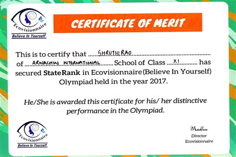 Certificate Of Merit Meaning at Amy Peters blog