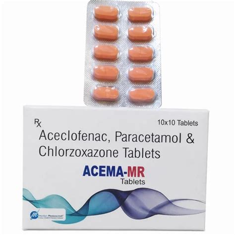 Paracetamol Tablet - Aceclofenac Chlorzoxazone Paracetamol Tablet ...