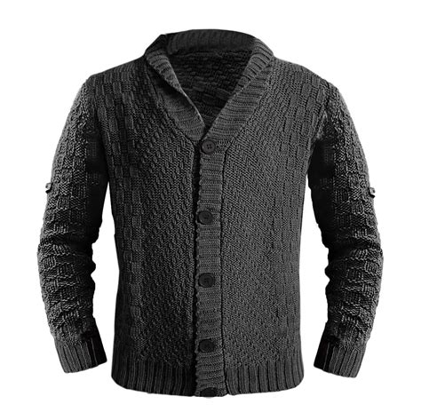 Ogiraw Tops for Men Men Sweater V Neck Sweaters Mens Casual Cardigan ...