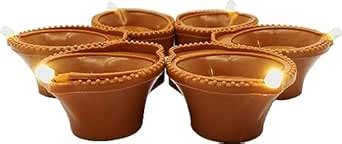 Buy RedHooS Water Sensor Led Diyas Candle Warm Orange Ambient Lights ...