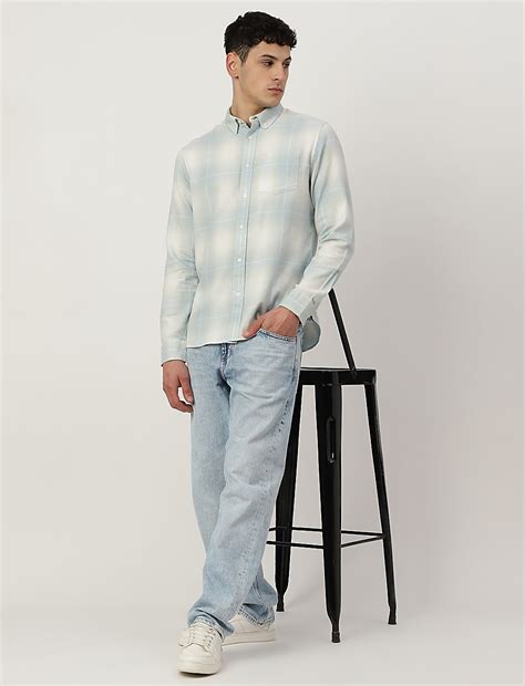 Buy Pure Cotton Checked Spread Collar Shirt at Marks & Spencer