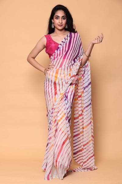 Chiffon Saree - Buy Pure Chiffon Saree Online for Women in India – Zari ...