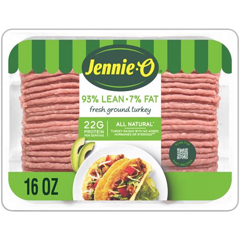 Jennie-O Fresh Lean Ground Turkey 93% Lean 7% Fat All-Natural 16 oz ...