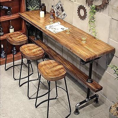 Lebolna Solid Wood Bar Height Table,Industrial Counter India | Ubuy