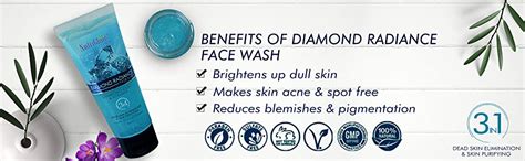 NutriGlow Diamond Radiance Face Wash With Diamond Dust, Brighten up ...