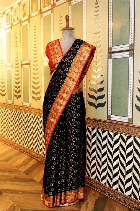 BANARASI BLACK COLOR KHADDI GEORGETTE SAREE