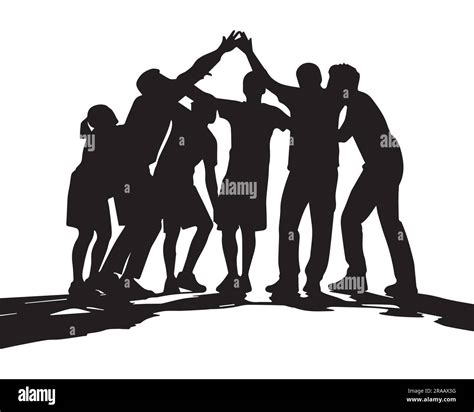 A set of silhouette unity vector illustration Stock Vector Image & Art - Alamy