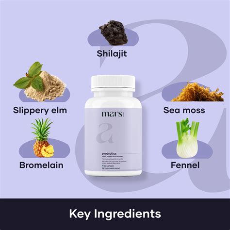 Mars Probiotics for Men: Powered with Shilajit, Sea Moss & Slippery El