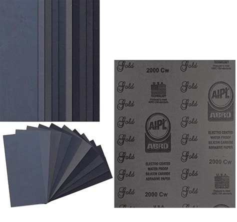 Premium Latex Wet or Dry Sand Paper -Abrasive Papers Sheets- 600,800 ...
