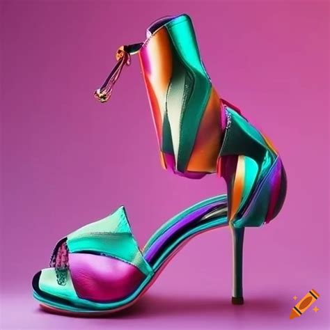 Abstract surrealism women's summer sandals on Craiyon