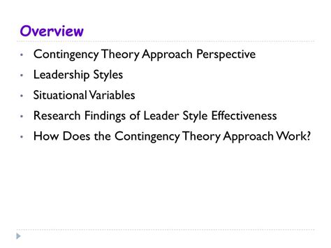 Contingency theory Overview 的图像结果