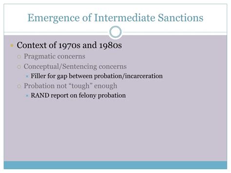 Image result for Types of Intermediate Sanctions