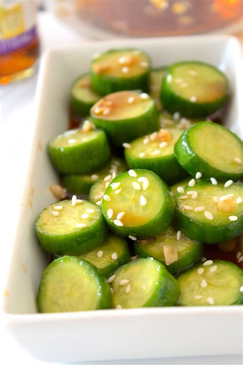 Asian Marinated Cucumbers - GigglingFork.com