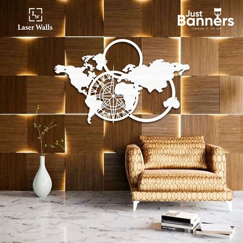 Map Metal art from Laserwall, Metal World Map Wall Art, Metal Wall ...