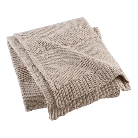 Beautiful Chenille Throw, Porcini, 50 x 60 inches, by Drew Barrymore ...