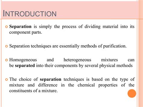 Image result for Separation process examples