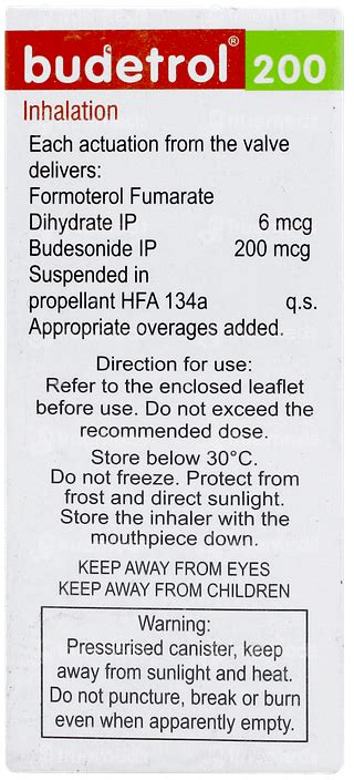 Budetrol 6/200 MCG Inhaler 120 M | Order Budetrol 6/200 MCG Inhaler 120 ...