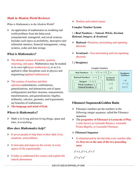 MATH Modern World Reviewer - Math in Modern World Reviewer What is Mathematics in the Modern ...