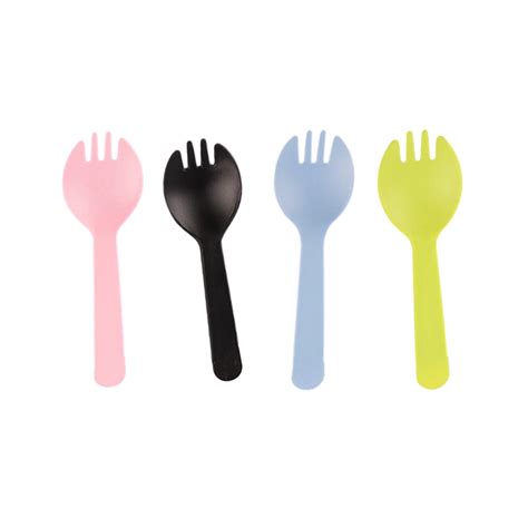 Disposable Plastic Forks And Spoons Set Of 100 Individually Wrapped ...
