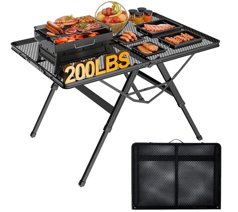 3 FT Folding Grill Table, Portable Camping Table for Outside, 3 ...