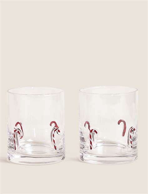 Buy Set of 2 Candy Cane Tumblers at Marks & Spencer