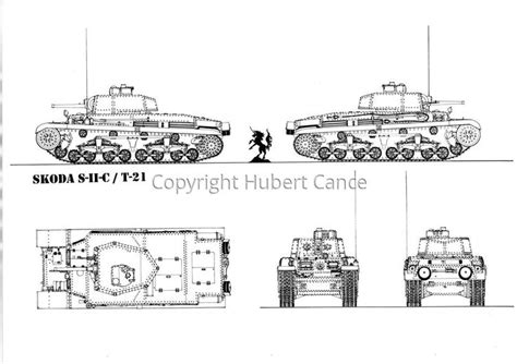 "Skoda S-II-c / T-21" (Original art by Hubert Cance) | Skoda, Technical ...