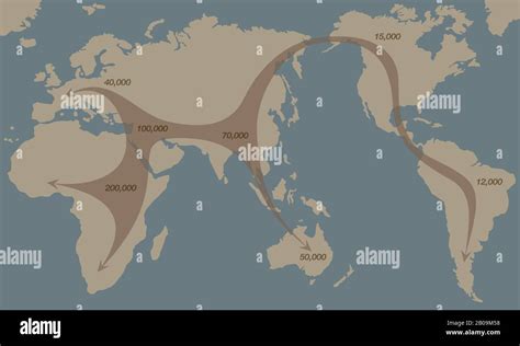 Human Evolution Migration Map 的图像结果