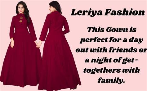 Leriya Fashion Women's Rayon Anarkali Gown Type Kurta/Kurti (Blue, X ...