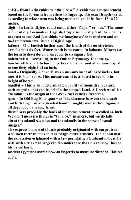 Image result for Measuring the Length Using Cubit