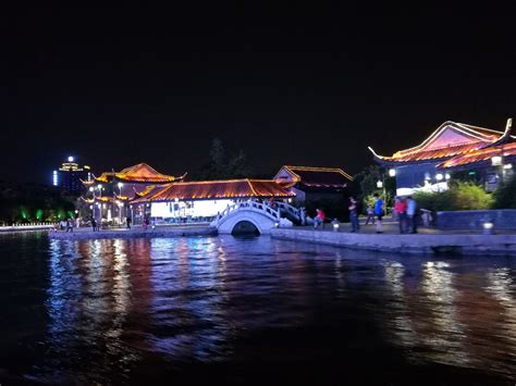 扬州古运河夜游,扬州古运河夜景,扬州古运河夜游路线_大山谷图库