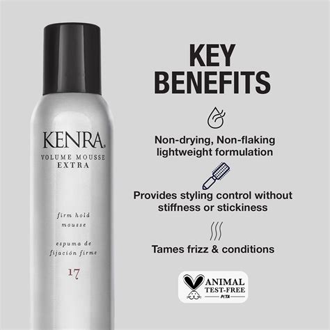 Kenra Volume Mousse Extra 17 - Black Hair Style