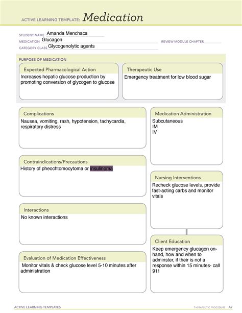 Printable Ati Medication Template - Printable Free Templates