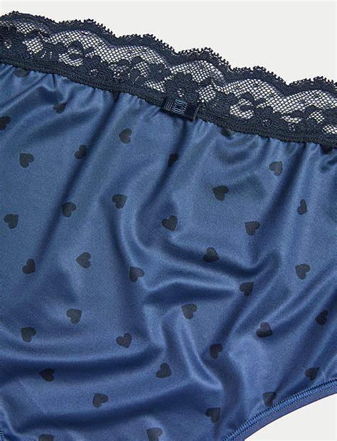 Buy 4pk Heart Print Brazilian Knickers at Marks & Spencer