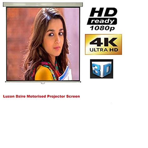 Luzon Dzire Motorised Projector Screen 9x6.75 feet in Imported Matte ...