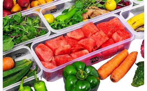 Buy PRAFU Polypropylene 6 Fridge Storage Boxes Freezer Storage ...