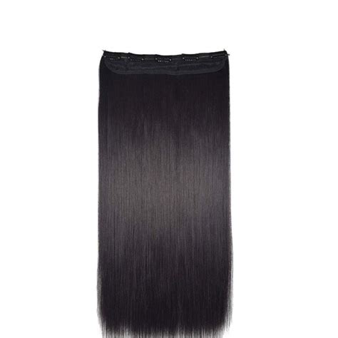 Beautiful Straight Style Clip In Extension Long Natural BLACK 24-26 ...