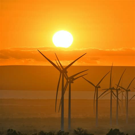 Download wallpaper 3415x3415 wind turbines, clouds, twilight, dark ipad ...