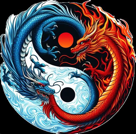 Yin Yang Dragons - Etsy