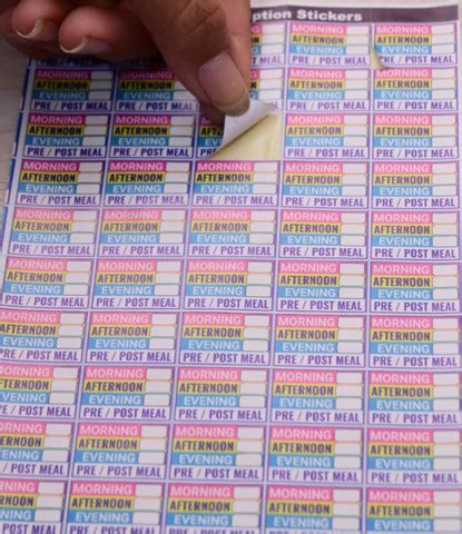 SudhaLaxmi 2.54 cm Prescription Stickers/Labels/Dose Stickers/Dose ...